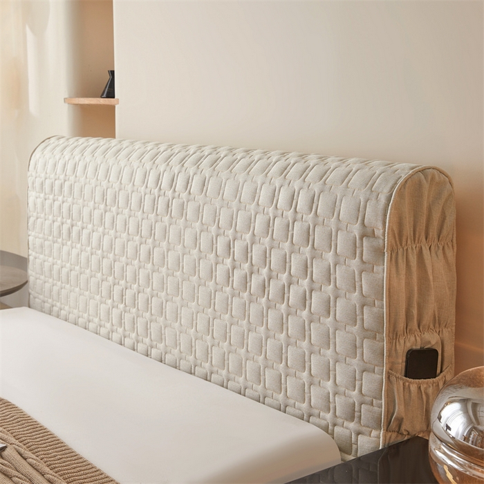 91家纺网 家纺一手货源 找家纺 （总）情恒家纺 2025新款麻布全包床头罩