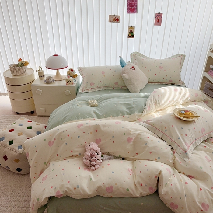 91家纺网 家纺一手货源 找家纺 于果 2025新款全棉13370四件套 甜美日记