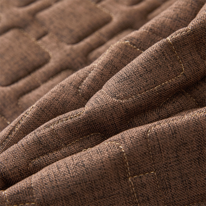 91家纺网 家纺一手货源 找家纺 情恒家纺 2025新款麻布全包床头罩 麻布-深驼色