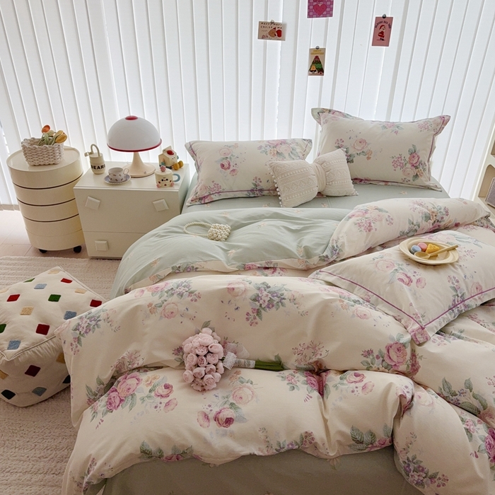 91家纺网 家纺一手货源 找家纺 于果 2025新款全棉13370四件套 尤梨