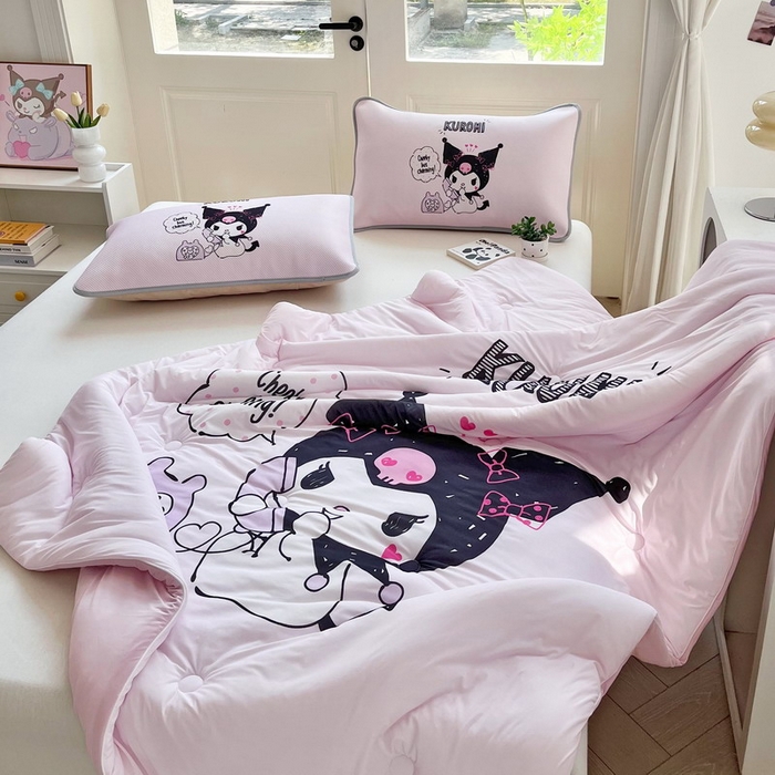 91家纺网 家纺一手货源 找家纺 蘭菲家纺 2025新款三丽鸥卡通印花夏被 明天见