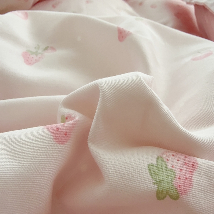 91家纺网 家纺一手货源 找家纺 于果 2025新款全棉13370四件套 草莓芝士