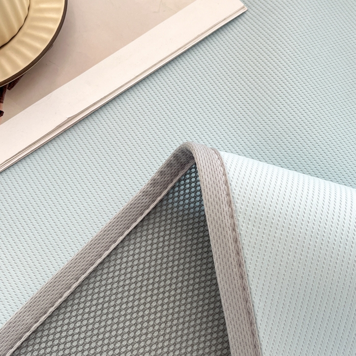 91家纺网 家纺一手货源 找家纺 子曰 2025新款A类高分子PE小清新凉感席系列-床垫款 小清新-天蓝