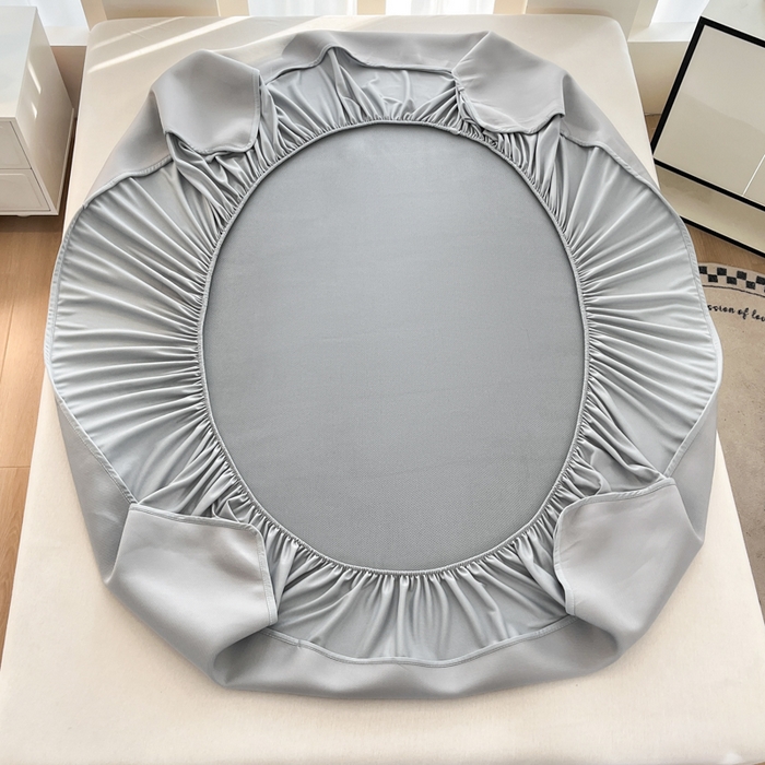 91家纺网 家纺一手货源 找家纺 子曰 2025新款A类高分子PE小清新凉感席系列-床笠款 小清新-灰