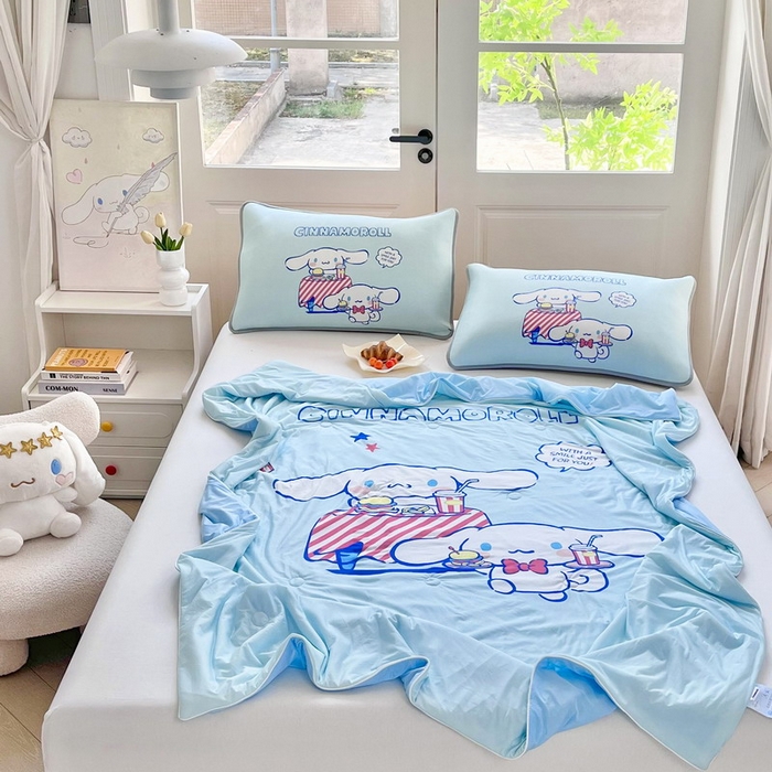 91家纺网 家纺一手货源 找家纺 蘭菲家纺 2025新款三丽鸥卡通印花夏被 聚餐大版