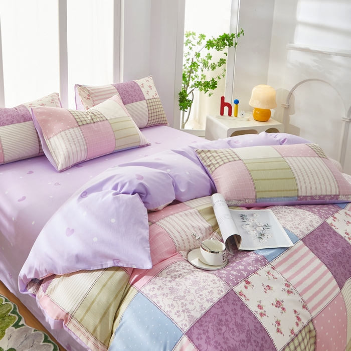 91家纺网 家纺一手货源 找家纺 黛妮雅 2025新款AB版全棉印花床单款全棉四件套 送买家秀 法式田园