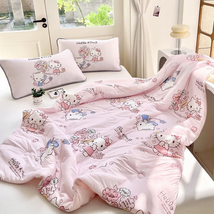 91家纺网 家纺一手货源 找家纺 （总）蘭菲家纺 2025新款三丽鸥卡通印花夏被