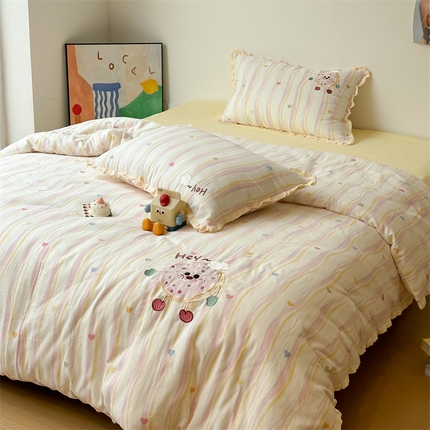 （总）潘朵拉家纺 2025新款全棉双层纱面包超人系列四件套