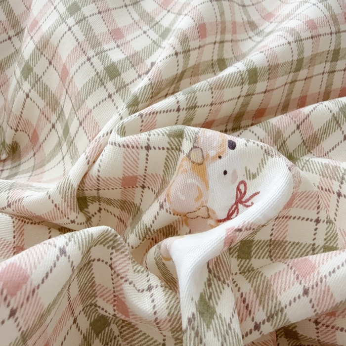 91家纺网 家纺一手货源 找家纺 于果 2025新款全棉13370四件套 汪汪假日