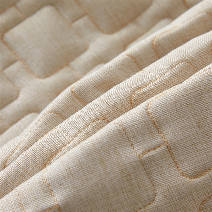 91家纺网 家纺一手货源 找家纺 情恒家纺 2025新款麻布全包床头罩 麻布-奶白色