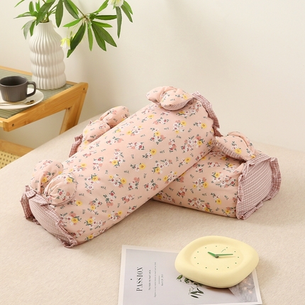 91家纺网 家纺一手货源 找家纺 （总）珍贝家纺 2025新款全棉双层纱兔公仔荞麦壳枕