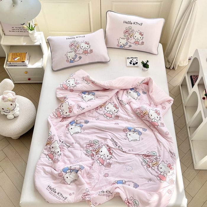 91家纺网 家纺一手货源 找家纺 （总）蘭菲家纺 2025新款三丽鸥卡通印花夏被