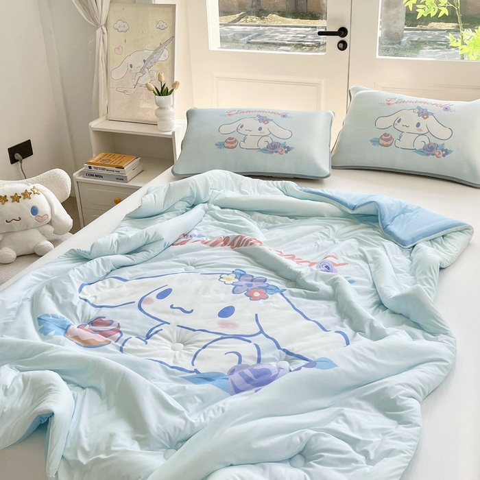 91家纺网 家纺一手货源 找家纺 蘭菲家纺 2025新款三丽鸥卡通印花夏被 泡芙