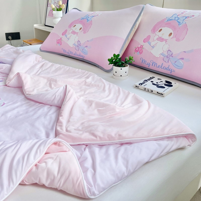 91家纺网 家纺一手货源 找家纺 蘭菲家纺 2025新款三丽鸥卡通印花夏被 去约会