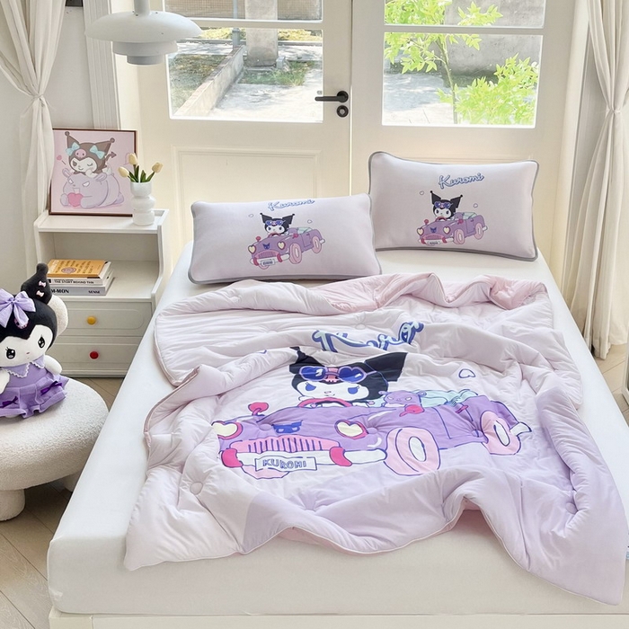 91家纺网 家纺一手货源 找家纺 蘭菲家纺 2025新款三丽鸥卡通印花夏被 兜风