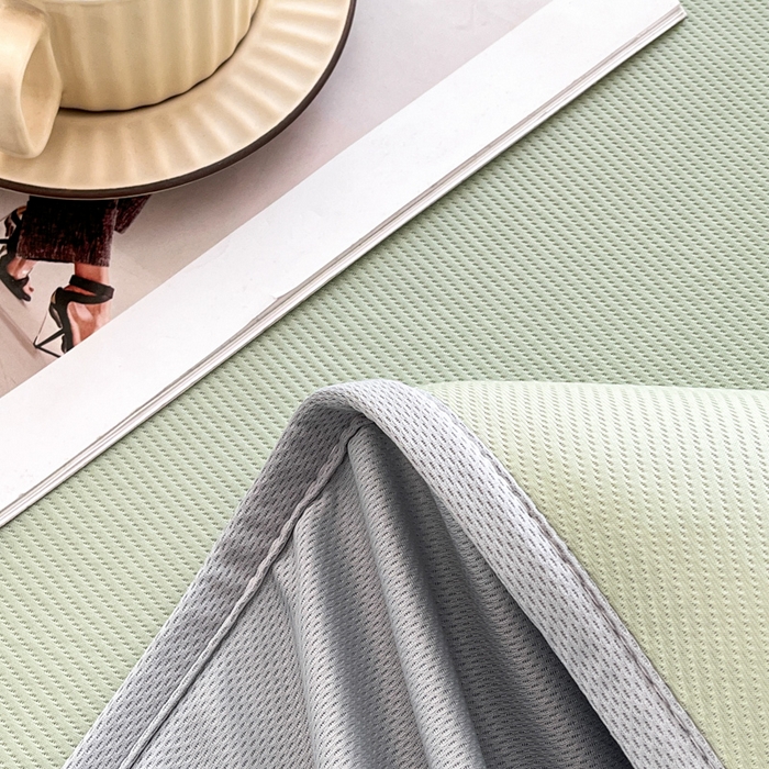 91家纺网 家纺一手货源 找家纺 子曰 2025新款A类高分子PE小清新凉感席系列-床笠款 小清新-绿