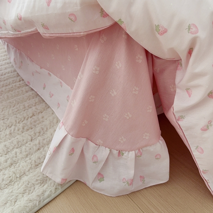 91家纺网 家纺一手货源 找家纺 于果 2025新款全棉13370四件套 草莓芝士