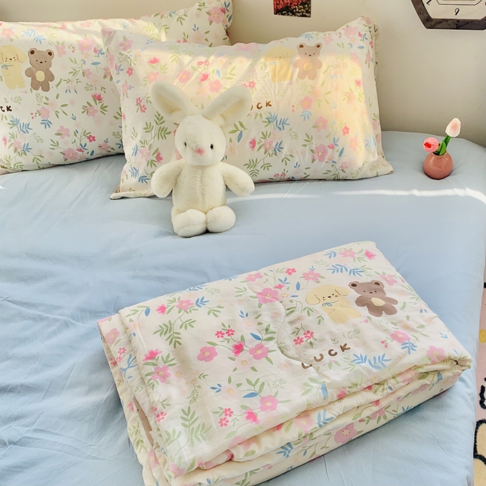 91家纺网 家纺一手货源 找家纺 2025新款1活性印染水洗棉大豆夏被 夏被-好伙伴