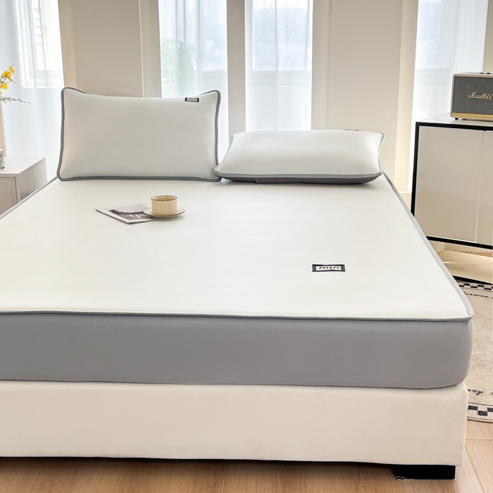 91家纺网 家纺一手货源 找家纺 （总）子曰 2025新款A类高分子PE小清新凉感席系列-床笠款