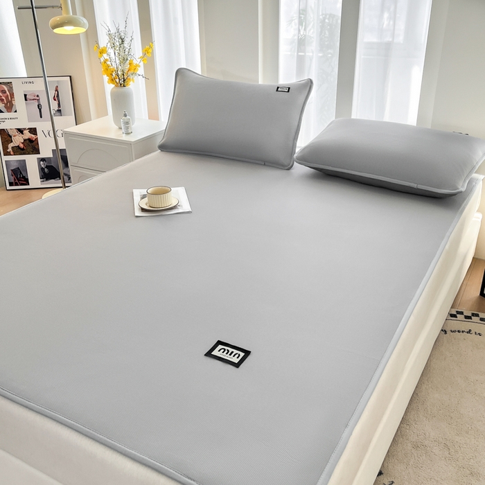 91家纺网 家纺一手货源 找家纺 子曰 2025新款A类高分子PE小清新凉感席系列-床垫款 小清新-灰