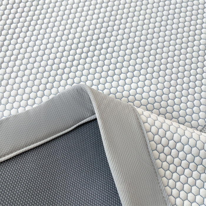 91家纺网 家纺一手货源 找家纺 雯豆家纺 2025新款PE高分子凉感提花凉席三件套绑带款席子平铺席 大耳朵朵-绑带款