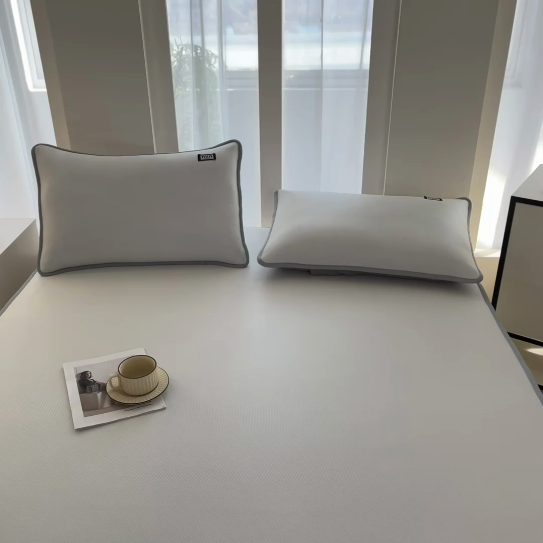 91家纺网 家纺一手货源 找家纺 子曰 2025新款A类高分子PE小清新凉感席系列-床垫款 小清新-白