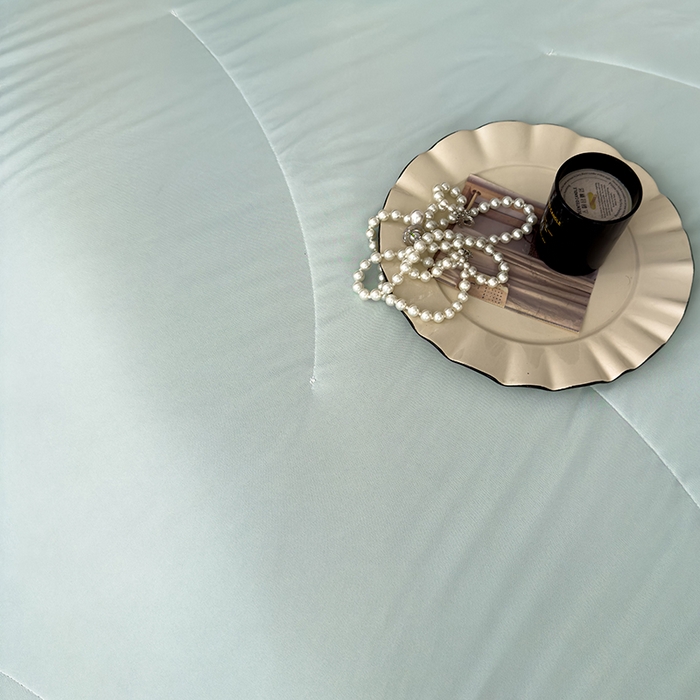 91家纺网 家纺一手货源 找家纺 星巴k家纺 2025新款亚朵同款凉感丝夏被夏凉被空调被自在眠自然醒 薄荷冰青