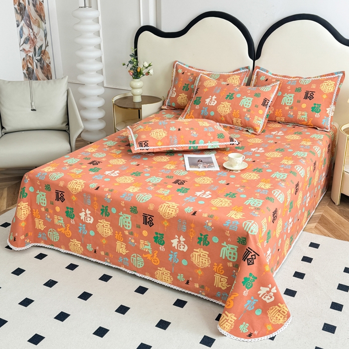 91家纺网 家纺一手货源 找家纺 （总）仟网汇 2025老粗布蕾丝花边三件套（无纺布手提包装）