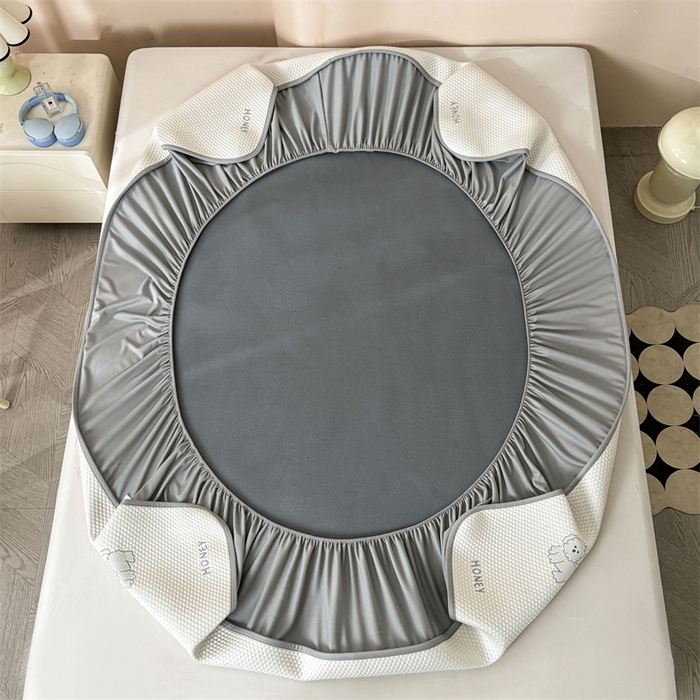 91家纺网 家纺一手货源 找家纺 雯豆家纺 2025新款PE凉感提花冰丝床笠三件套全包中分子床罩床垫保护套 琪琪小狗-床笠款