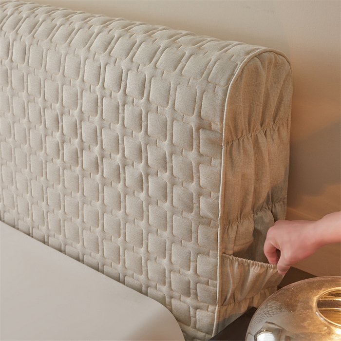 91家纺网 家纺一手货源 找家纺 （总）情恒家纺 2025新款麻布全包床头罩