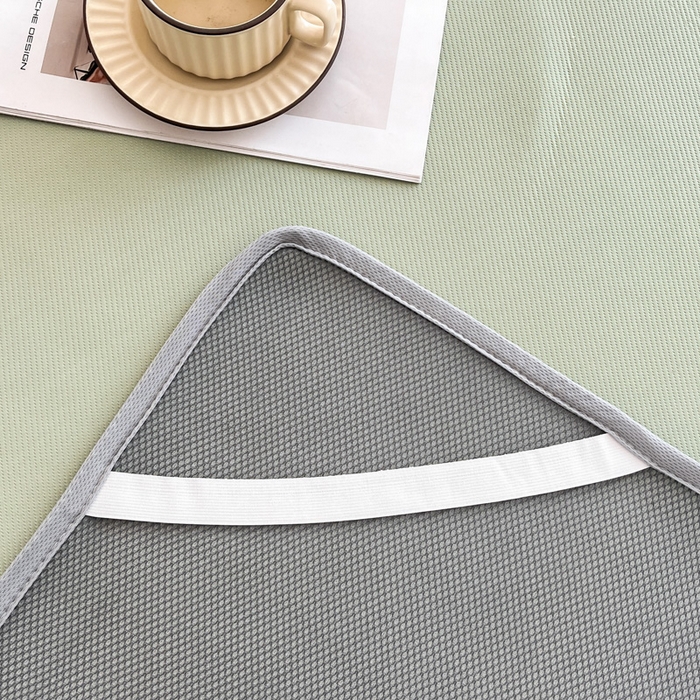 91家纺网 家纺一手货源 找家纺 子曰 2025新款A类高分子PE小清新凉感席系列-床垫款 小清新-绿