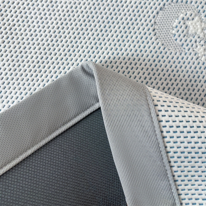 91家纺网 家纺一手货源 找家纺 雯豆家纺 2025新款PE高分子凉感提花凉席三件套绑带款席子平铺席 小脚印-绑带款