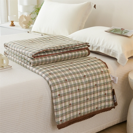 91家纺网 家纺一手货源 找家纺 （总）瑞米家居 2025新款A类全棉双层纱印花夏被