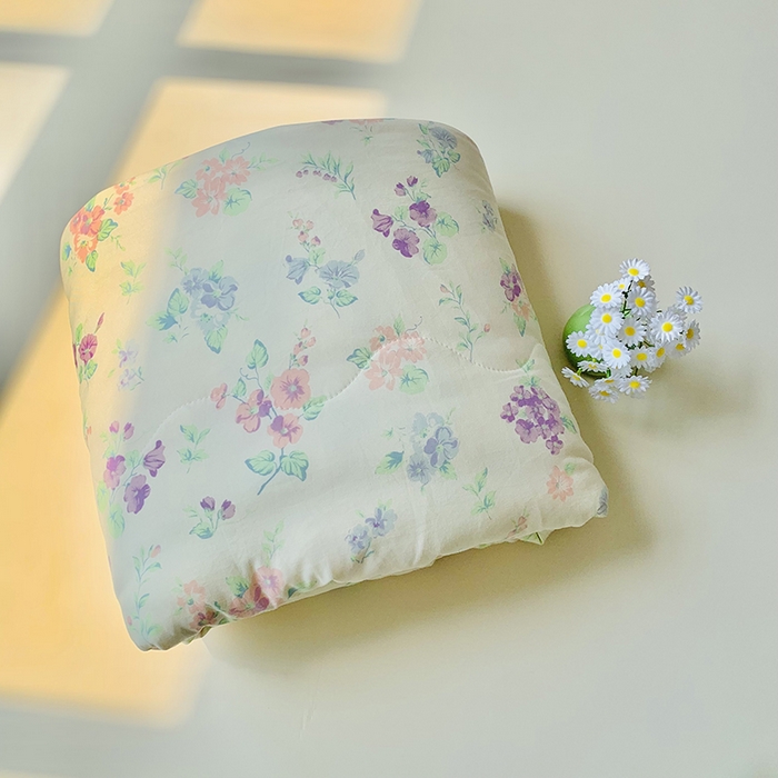 91家纺网 家纺一手货源 找家纺 2025新款1活性印染水洗棉大豆夏被 夏被-浪漫紫色