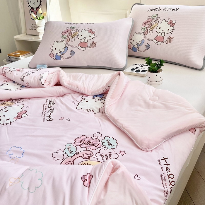 91家纺网 家纺一手货源 找家纺 蘭菲家纺 2025新款三丽鸥卡通印花夏被 8分甜