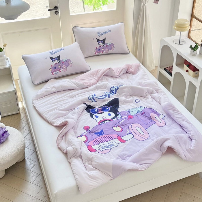 91家纺网 家纺一手货源 找家纺 蘭菲家纺 2025新款三丽鸥卡通印花夏被 兜风