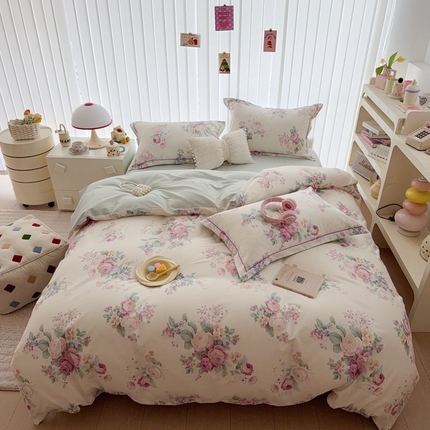 91家纺网 家纺一手货源 找家纺 于果 2025新款全棉13370四件套 尤梨