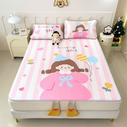 兄弟坊 2025新款大版立体卡通异形碳光冰丝席 辛运宝贝