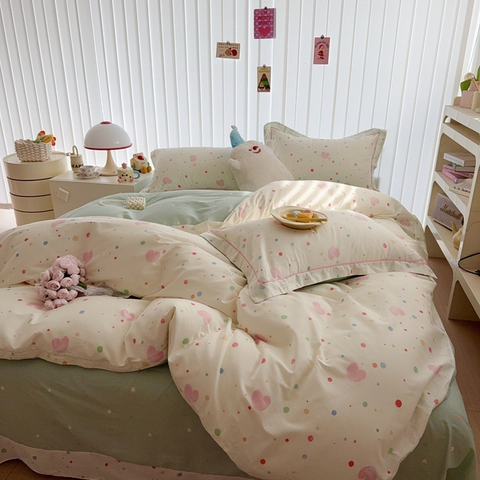 91家纺网 家纺一手货源 找家纺 于果 2025新款全棉13370四件套 甜美日记