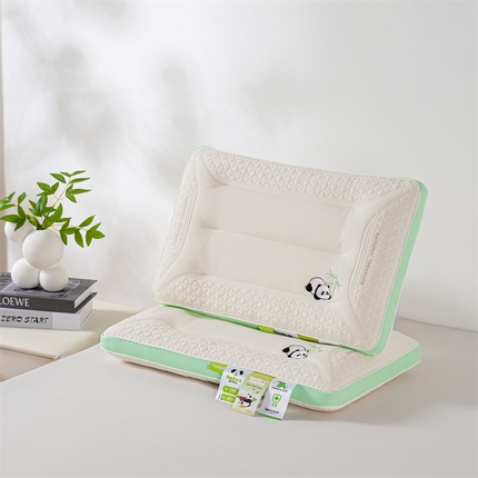 91家纺网 家纺一手货源 找家纺 （总）麦肯锡 2025新款7A抗菌熊猫亲子呵护家庭健康枕头枕芯