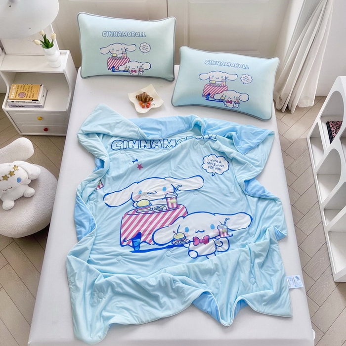 91家纺网 家纺一手货源 找家纺 蘭菲家纺 2025新款三丽鸥卡通印花夏被 聚餐大版