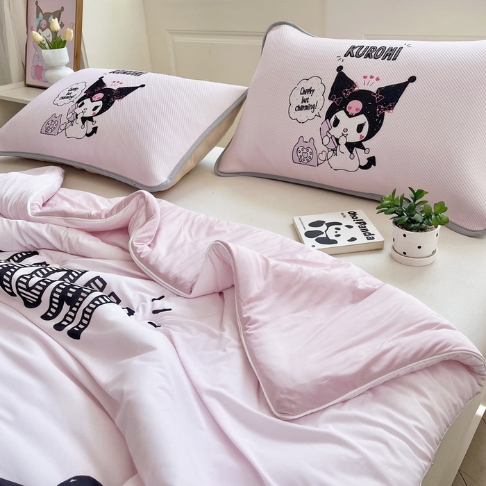 91家纺网 家纺一手货源 找家纺 蘭菲家纺 2025新款三丽鸥卡通印花夏被 明天见