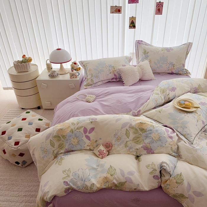 91家纺网 家纺一手货源 找家纺 于果 2025新款全棉13370四件套 水墨嫣然