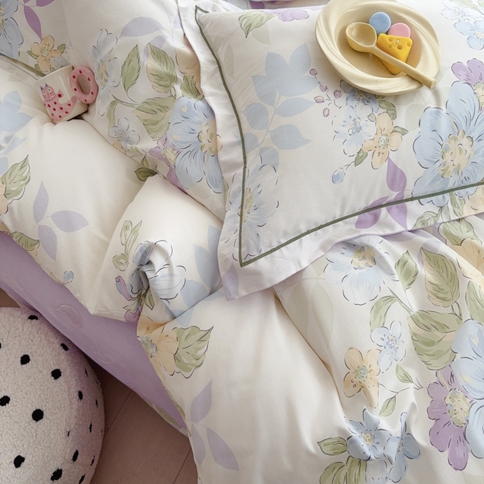 91家纺网 家纺一手货源 找家纺 于果 2025新款全棉13370四件套 水墨嫣然