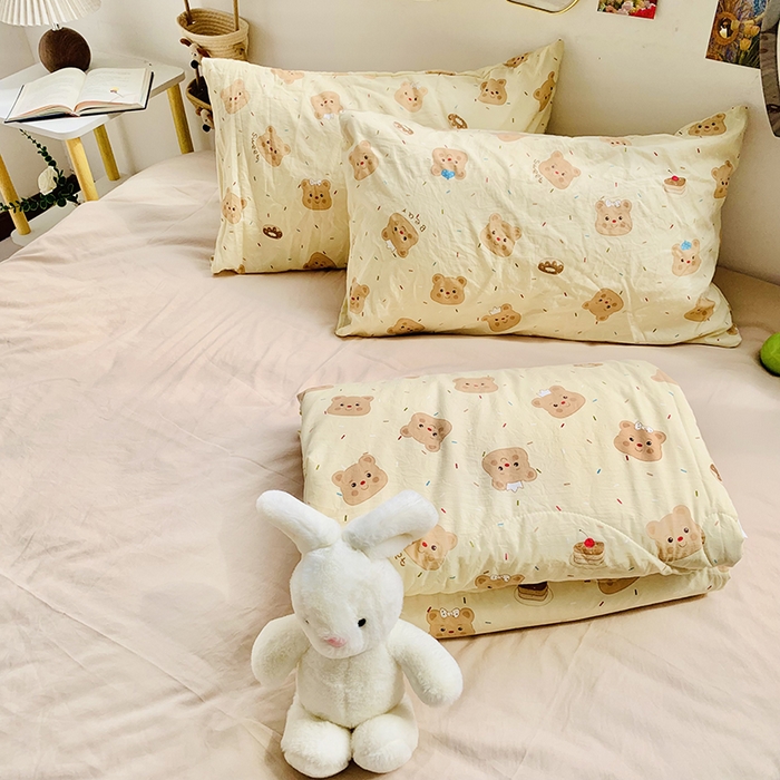 91家纺网 家纺一手货源 找家纺 2025新款1活性印染水洗棉大豆夏被 夏被-蛋糕熊