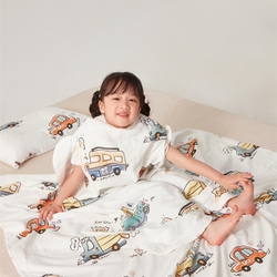 91家纺网 家纺一手货源 找家纺 （总）艾佳宝贝 2025A类全棉纱布护肚防踢睡袋多功能盖毯宝宝夏被,巴士汽车,动物的世界,乖萌甜兔,乖萌小狗,乖萌小企鹅,乖巧萌猪,憨憨萌熊,好多恐龙,萌趣动物园,甜甜小公主,lucky 熊猫