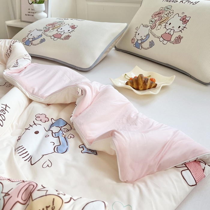 91家纺网 家纺一手货源 找家纺 蘭菲家纺 2025新款三丽鸥卡通印花夏被 9分甜