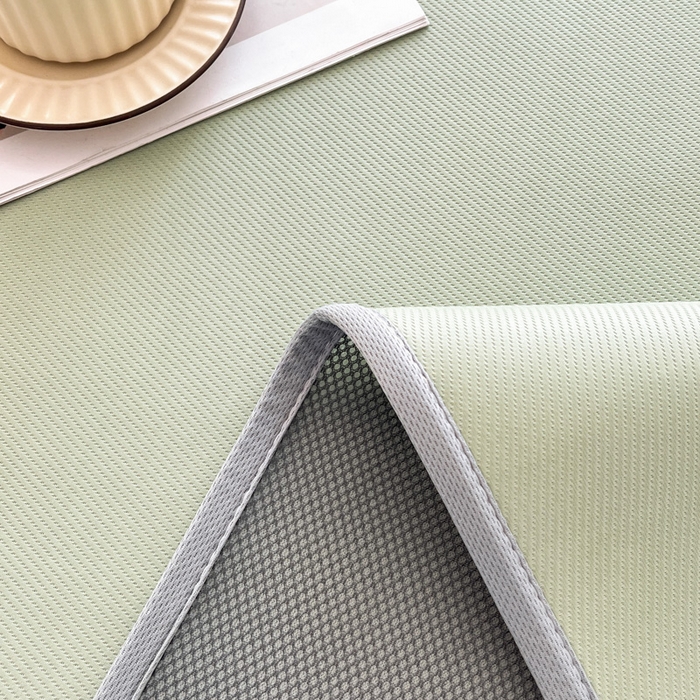 91家纺网 家纺一手货源 找家纺 子曰 2025新款A类高分子PE小清新凉感席系列-床垫款 小清新-绿