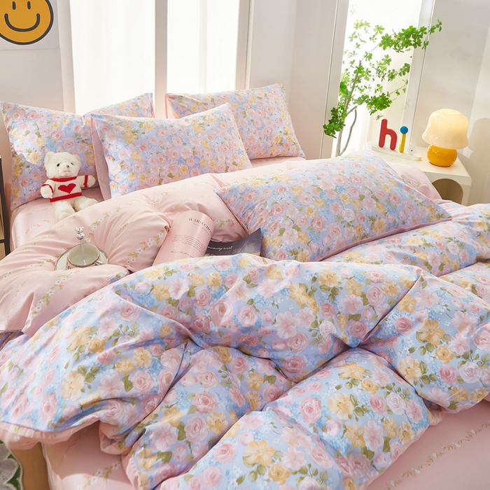 91家纺网 家纺一手货源 找家纺 黛妮雅 2025新款AB版全棉印花床单款全棉四件套 送买家秀 曼塔香