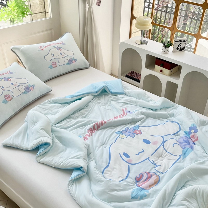 91家纺网 家纺一手货源 找家纺 蘭菲家纺 2025新款三丽鸥卡通印花夏被 泡芙